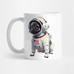 Pug-tastic Space Explorer in a Futuristic Suit Mug